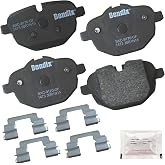 Bendix Priority1 CFC1473 Ceramic Rear Brake Pads for Select Models BMW 520i, 528i, 528i xDrive, 530e, 530e 530i, 530i 535d, 535d 535i, 535i 540d 750Li, ActiveHybrid 5, i8, X3, X4, Z4