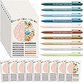 Janlaugh Bulk Journal Mental Health Awareness Notepad Pen for Teacher Back to School Gift Employee Women Men Motivational Gift Positive Wellness Student Inspirational Notebooks(60 Pcs,Mindset)