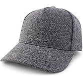 Armycrew XXL Oversize 5 Panel Melton Wool Blend Structured Baseball Cap
