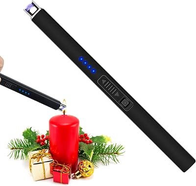Zanmuk Electric Candle Lighter USB Rechargeable Plasma Arc Lighter Black