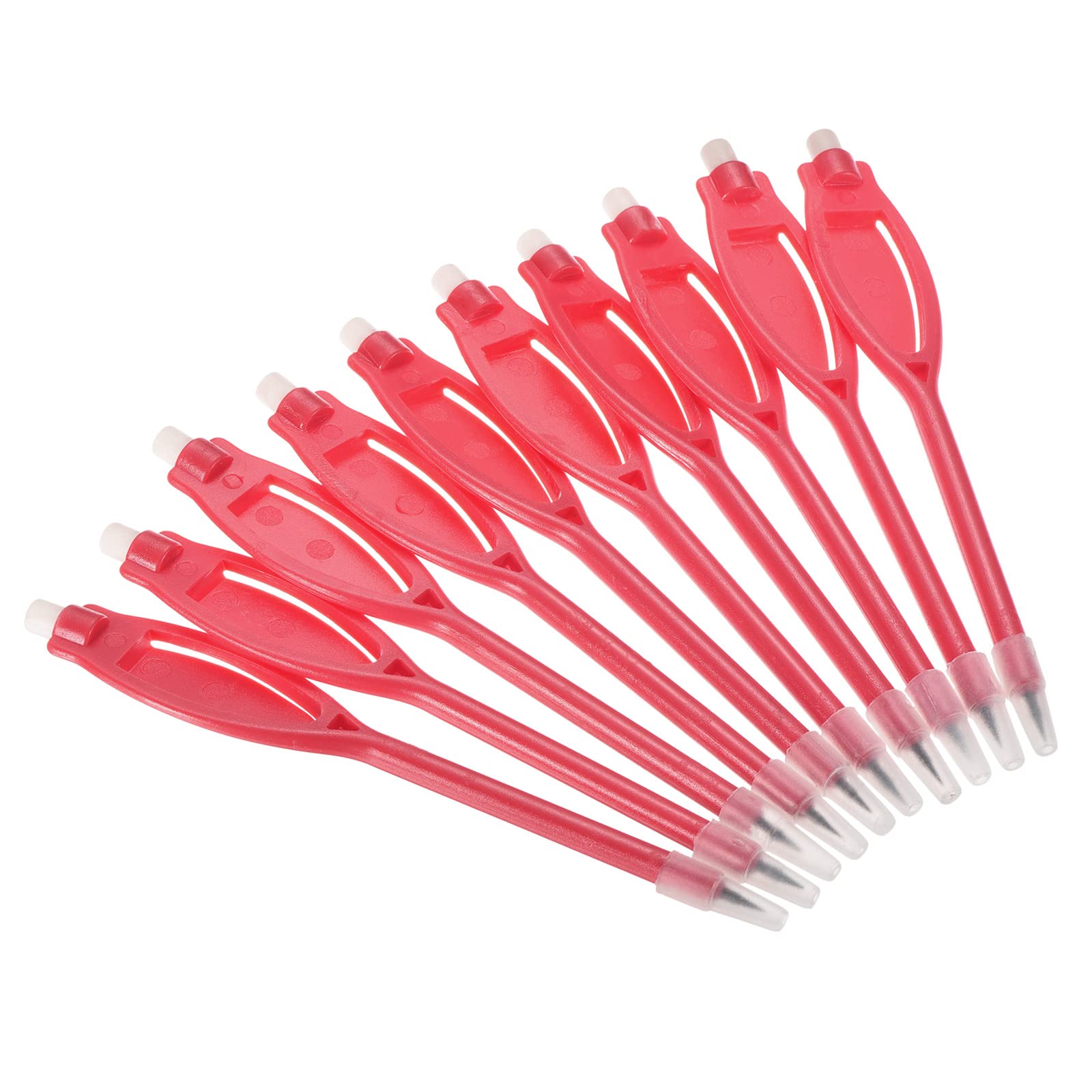 PATIKIL Golf Scoring Pencils with Eraser, 20 Pack Rectangle Clip Plastic 2H Marker Pens for Sport Games Meeting, Red