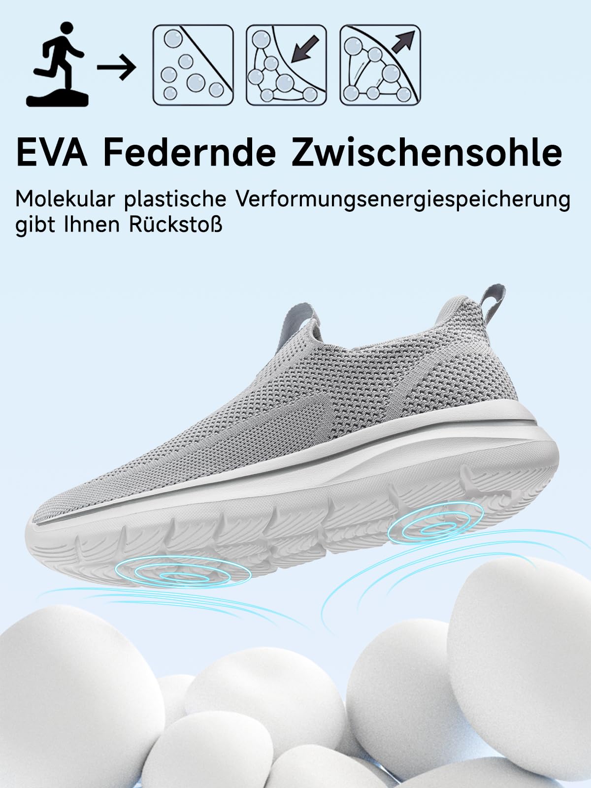 Sosenfer Schuhe Herren Slip On Sneaker Fitness Turnschuhe Atmungsaktiv Ohne Schnürsenkel Walkingschuhe Hands-Free Freizeit Schlupfschuhe-QIANHUI-45 4