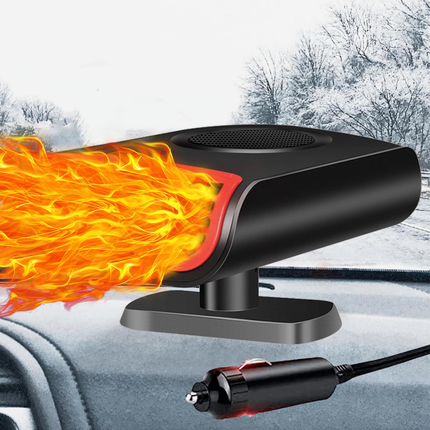 Photo 1 of Car Heater 12V - Portable Car Heaters for Vehicle, Car Heater That Plugs Into Cigarette Lighte, 2 in 1 Heating & Cooling Fast Windshield Defrost Defogger