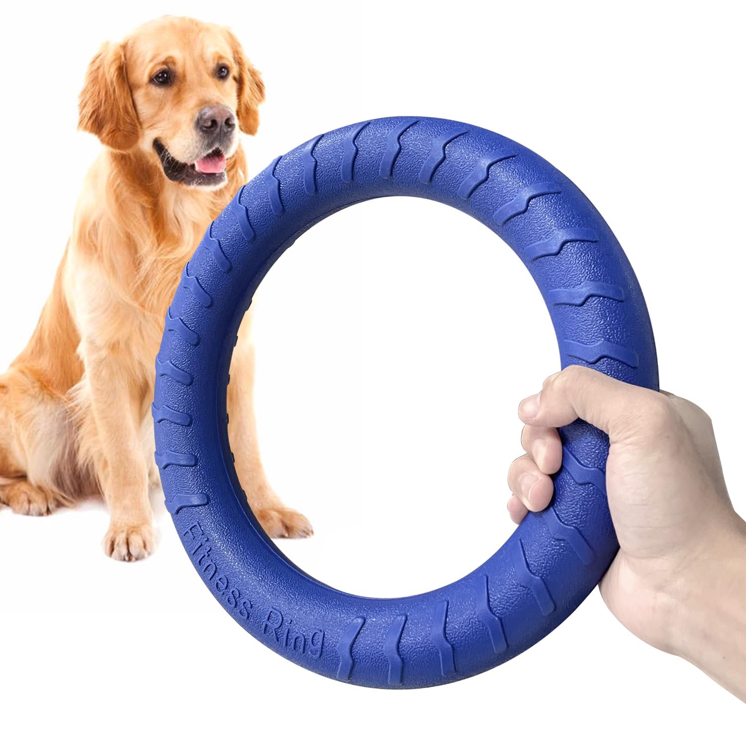 Photo 1 of DLDER Blue Indestructible Dog Toys for Aggressive Chewers Flying Discs for Medium/Large Breeds Dog Training Ring,