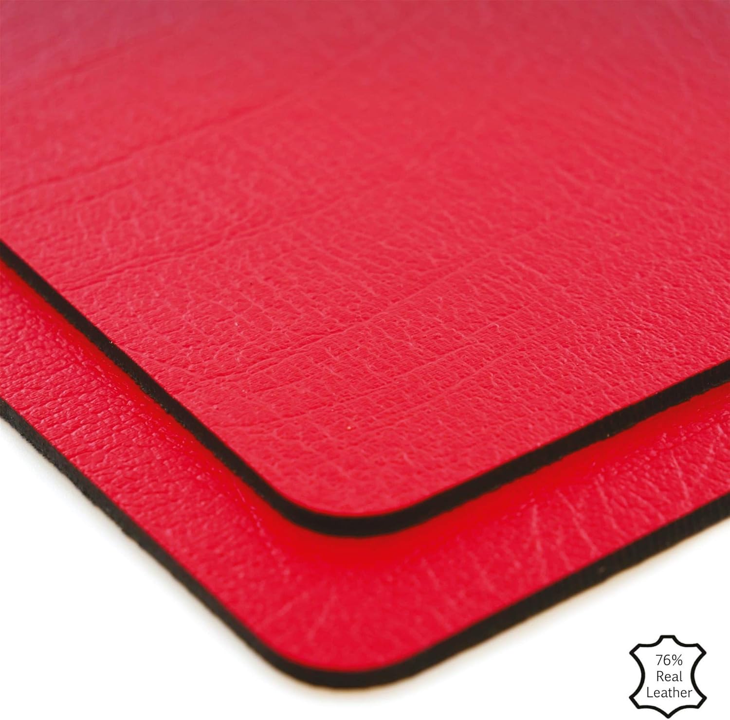Set of 8 Recycled Leather Placemats with Coaster - Image 5