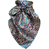Wyoming Traders Paisley Cowboy Wild Rag 100% Silk Scarf Bandana Multiple Colors 34.5"