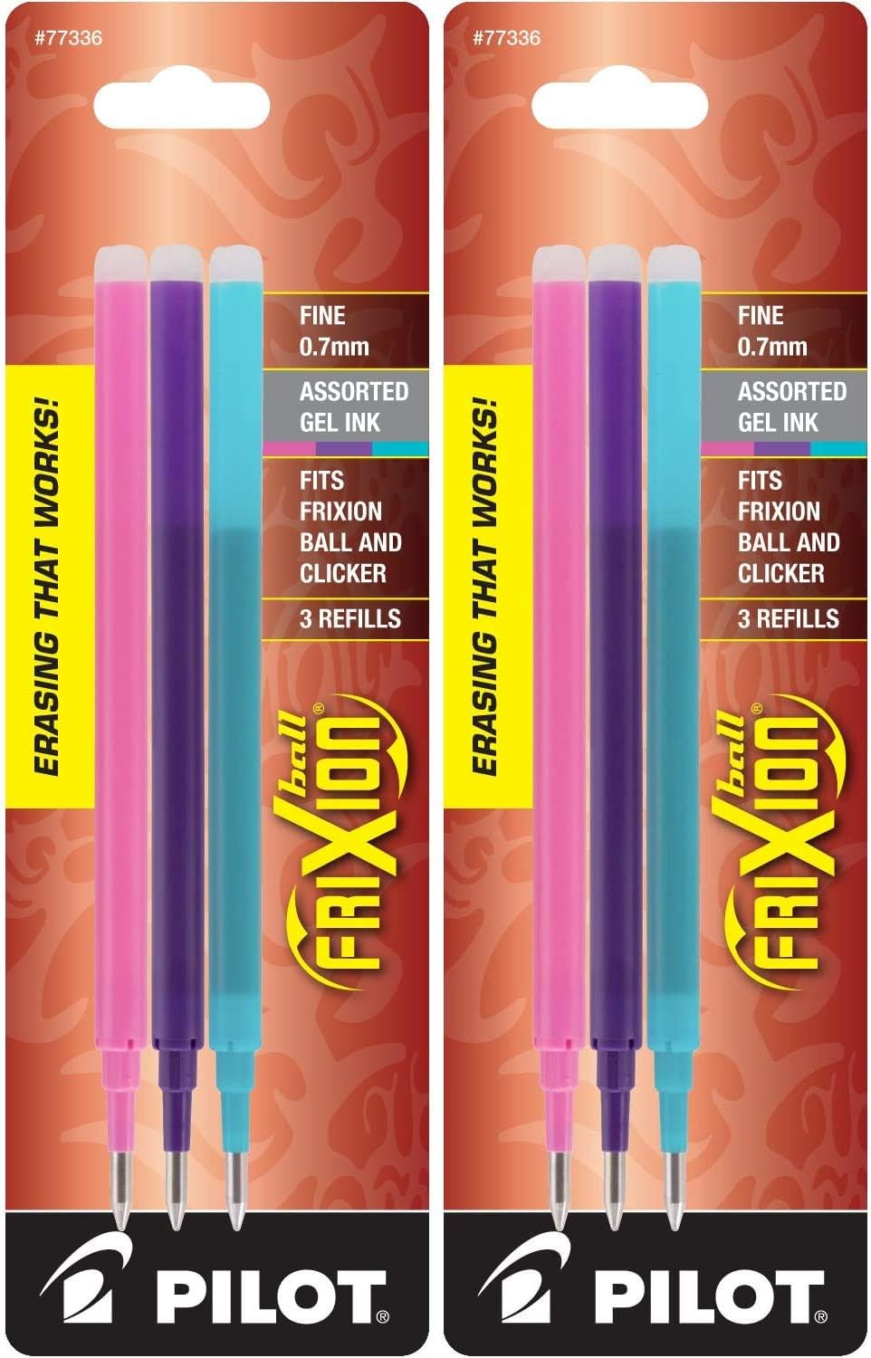 Erasable for Refills Ink Gel FriXion PILOT Pens, (77335)-1 3-Pack 