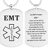 Emt Gifts for Him Men Necklace Funny Emt Prayer Cool Stuff Jewelry Emergency Necklace