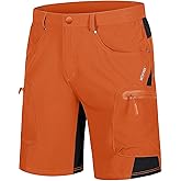 TACVASEN Men's Hiking Cargo Shorts 10" with Zipper Pockets Quick Dry Casual Stretch Golf Work Short Outdoor Summer