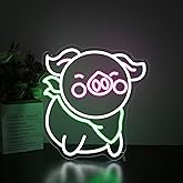 Pig Neon Sign - HSJNJKFU Neon Signs for Wall Decor Animal Led Sign Light Up Sign for Room Birthday Party Home - LED Neon USB Powered