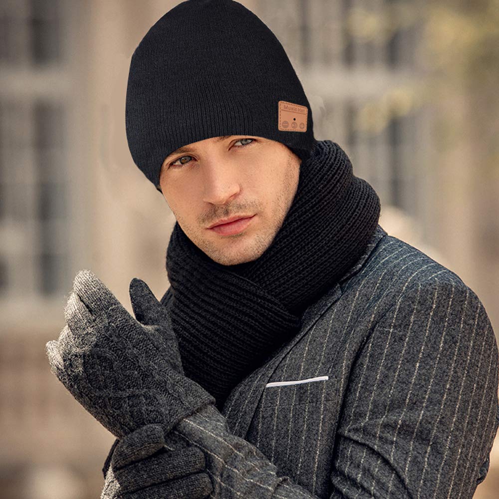 Bluetooth Beanie, Women Mens Gifts,Bluetooth Hat, Bluetooth Music Hat with Bluetooth 5.0, Built-in Mic, Fit for Outdoor Sports,Washable,Fashion Gifts for Men Women,Teenagers,Christmas Thanksgiving Day