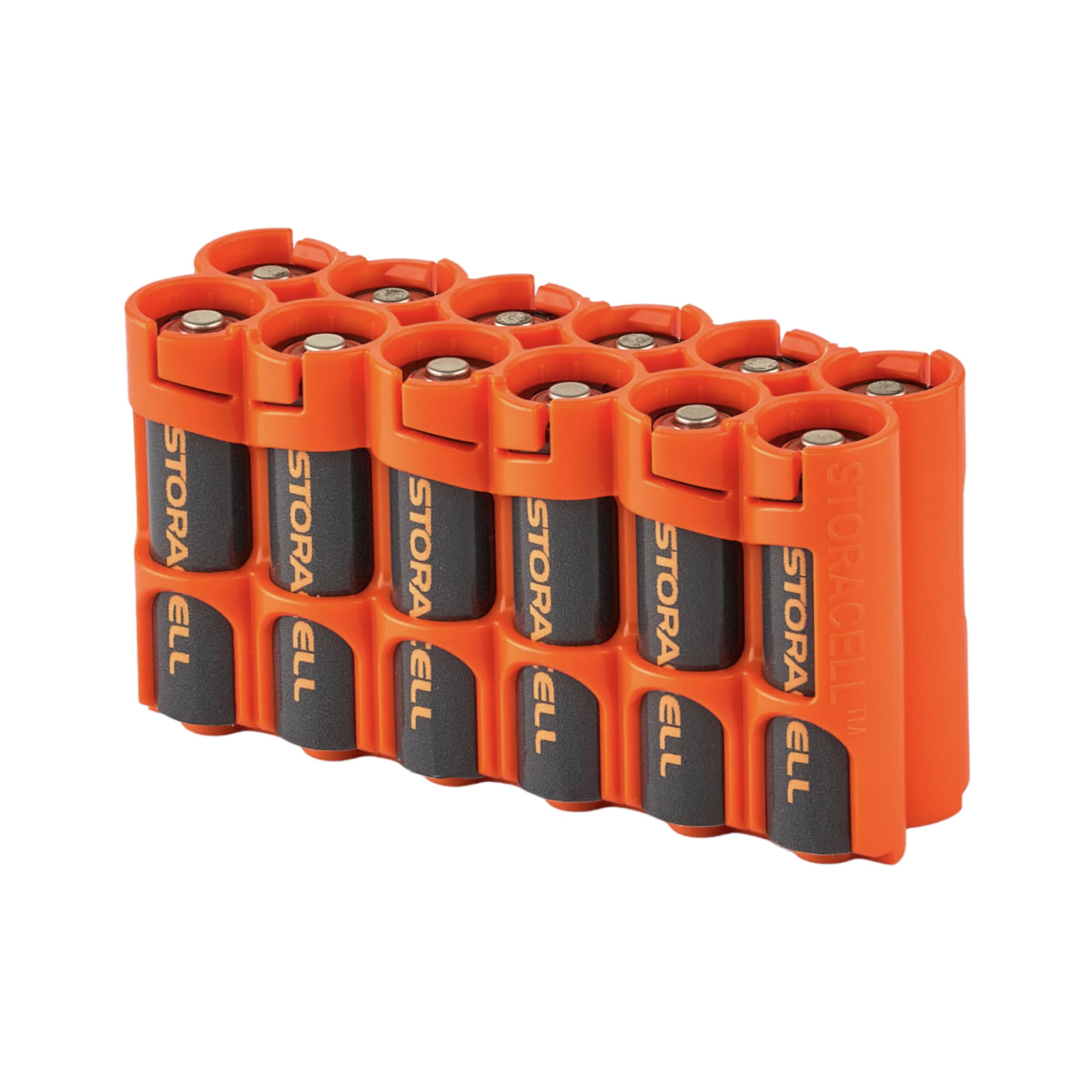 STORACELL PowerPax 12 AA Battery Caddy - Orange