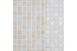 CRE8TIVE 4 Sheets Beige Peel and Stick Square Mosaic Backsplash Tile, 12"x12", Glossy Finish, Waterproof