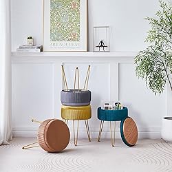 Cpintltr Velvet Foot Rest Stool Multipurpose