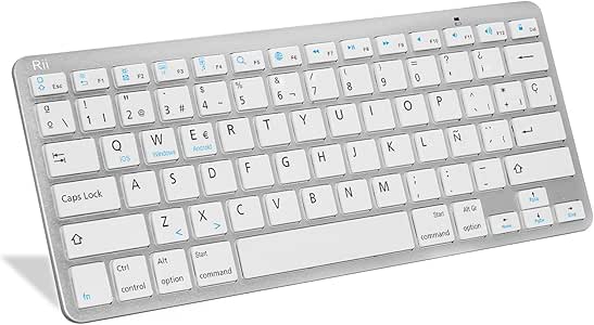 Rii Bluetooth Teclado Español Bt09 Ultra-Delgado Mini Para Iphone/Ipad