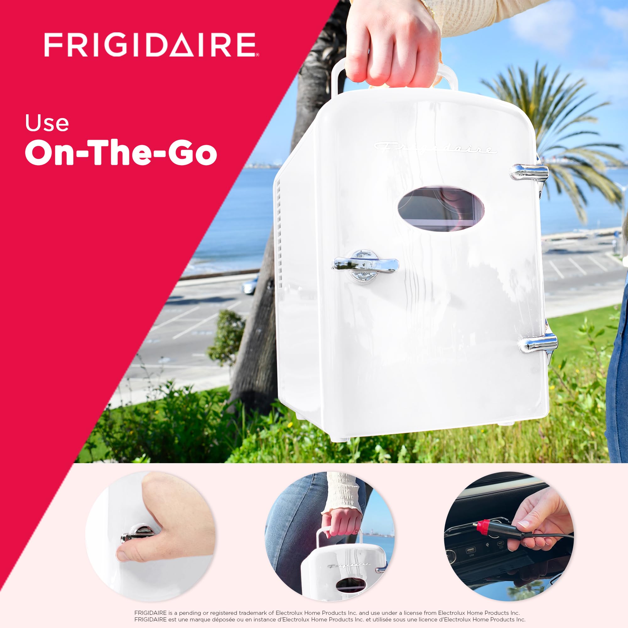 Frigidaire EFMIS129-WHITE, Mini Portable Fridge, 4 Litres Capacity, Chills Six 12oz Cans, 100% Freon-Free & Eco Friendly, Beverage Cooler- White - Image 5