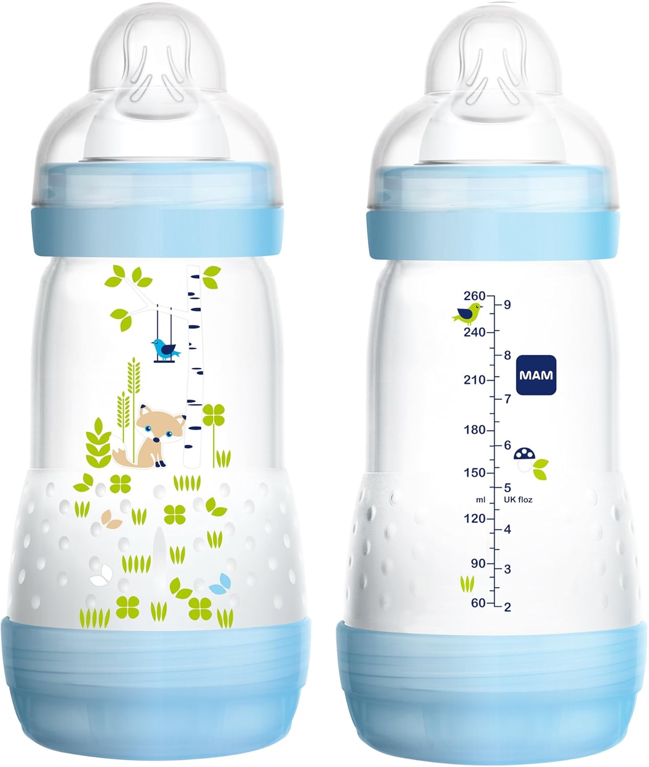 MAM AntiColic Bottle, Blue, 9 Ounce, 2Count Amazon.co.uk Baby