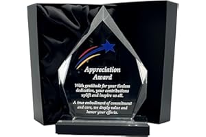 EXPRESS MEDALS Honor Success in Style with one of Our Various Premium 7.25" Acrylic Trophy Awards Each Featuring a Distinct Sentiment Perfect for Honoring Those who Truly Stand Out
