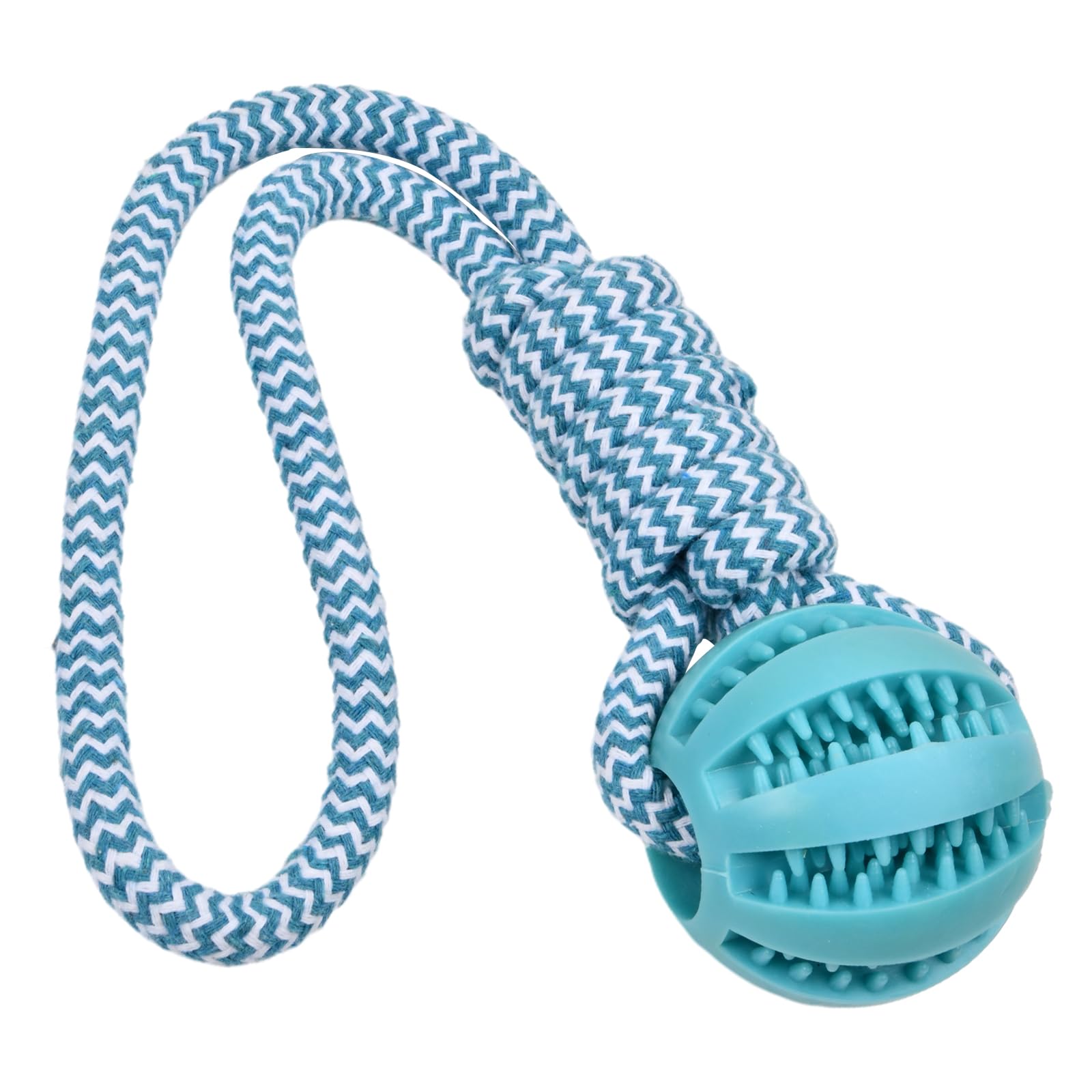 Volumoon Ball on Rope - Indestructible Dog Toy for Throwing & Chewing, 6 cm