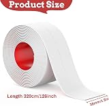 Fixmend Bath Sealant Strip Self Adhesive 3.2m White 1.5in Tape for Bathroom view 2