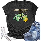 Women Lemon Shirt Limoncello per Favore Tshirt Lemon Graphic Amalfi Coast Tee Casual Holiday Trip Short Sleeve Tops