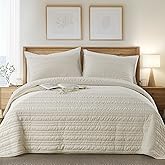 KASENTEX Luxury Velvet Quilt Set 3 Pieces Oversize King,Soft Bedspread Coverlet with 2 Pillow Shams, Lightweight Bed Blanket, Elegant Stitch Design, Machine Wash All Season Bedding,Light Khaki