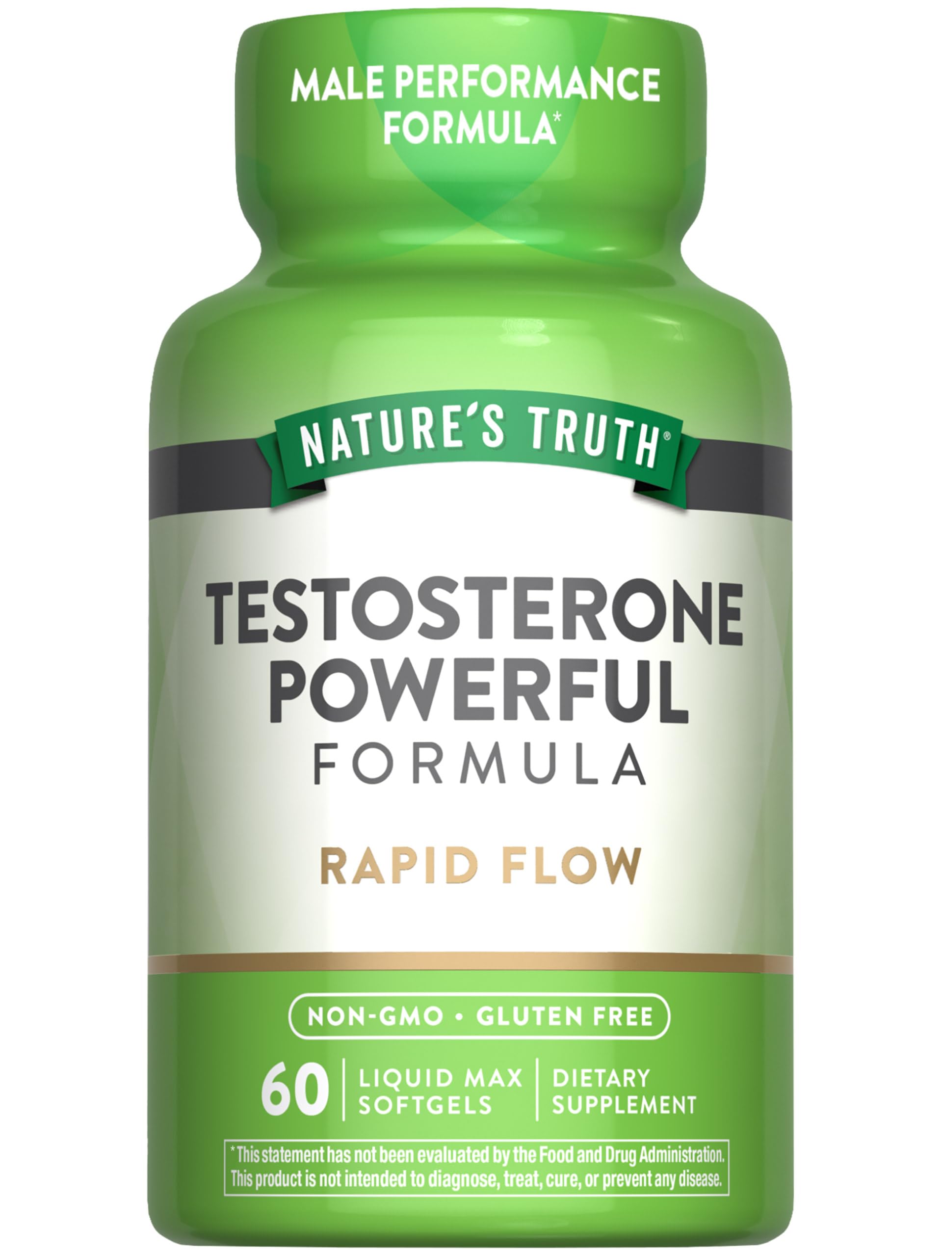 Nature's Truth Testosterone Supplement for Men | 60 Softgels | Non-GMO and Gluten Free Formula