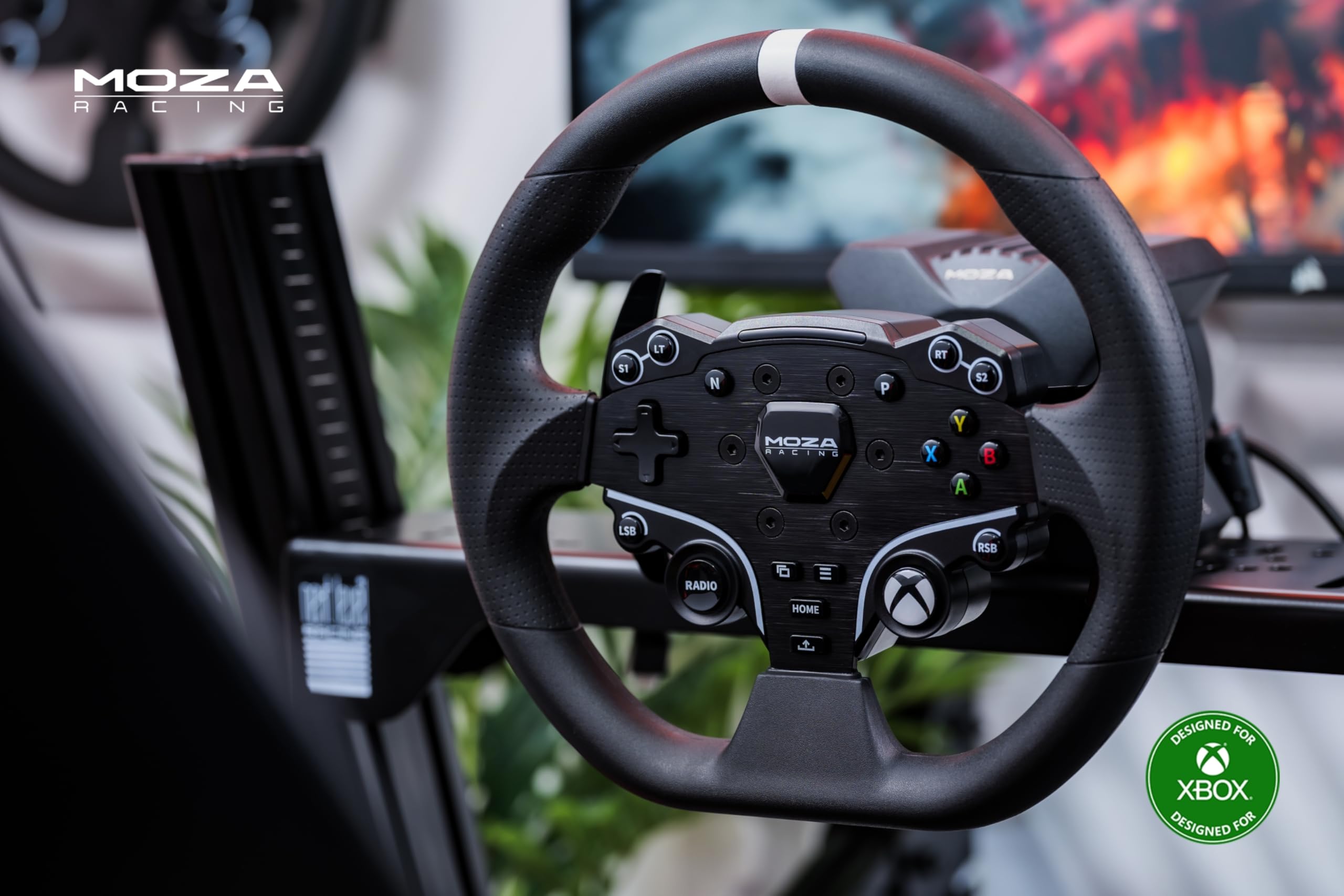 MOZA R3 Racing Wheel and Pedals Bundle for Xbox & PC,Powerful 3.9Nm DD Servo Motor with Aviation-Grade Aluminum Construction,Durable ISF PU Grips 11-inch Racing Wheel
