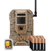 MUDDY Mitigator 2.0 Cellular Trail Camera Combo | 24MP imaging, 720P video, brown finish, combo bundle, included batteries and SD card, 0.5-second trigger, 80-feet detection