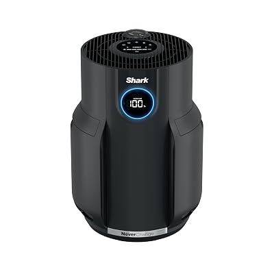 Shark Air Purifier for Home, NeverChange, for Large Room, HEPA-Exceeding Filter, Captures Pollutants, Pet Dander, Dust, Odor, Smoke, and More, Odor Neutralizer, HP152, Charcoal