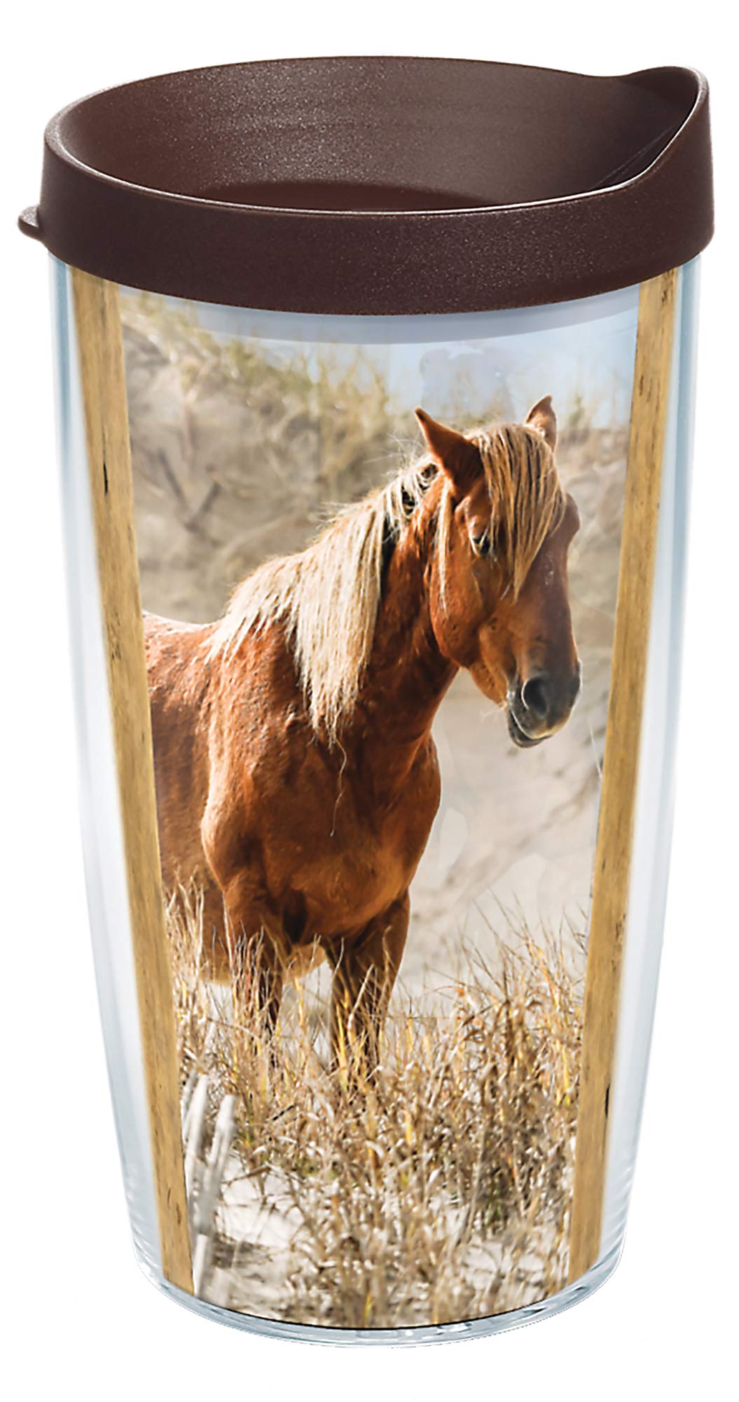 Tervis Coastal Wild Horses Made in USA Double Walled Insulated Tumbler, 16oz, Classic