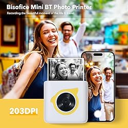 Bisofice Pocket Printer Wireless Bluetooth Thermal