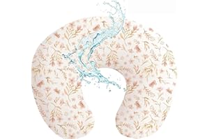 Baby Waterproof Nursing Pillow Cover, Stretchy Nursing Covers for Breastfeeding Pillows, Adorable Infant Feeding Pillow Slipc