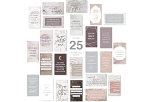 Canopy Street Marble Quartz Daily Gratitude Cards / 50 Motivational Kindness Cards / 25 Inspirational Quote Card Designs / 2.5” x 3” Uplifting Business Cards