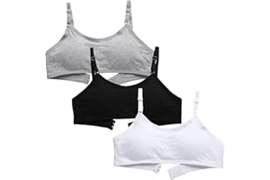 Teen Girls Training Bra Wireless Starter Sports Bras with Removable Padding Bralett