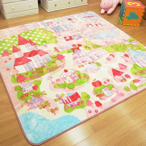 Amazon 敷物ライフ 洗える キッズラグ ラグ メルヘン プリンセスタウン 185 185cm 子供部屋 女の子 ラグ カーペット オンライン通販 Amazon 敷物ライフ 洗える キッズラグ ラグ メルヘン プリンセスタウン 185 185cm 子供部屋 女の子 ラグ カーペット オンライン通販
