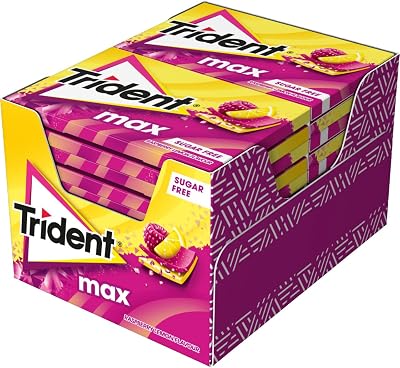 Max Kaugummi Zuckerfrei Himbeere & Zitrone 12 Packungen