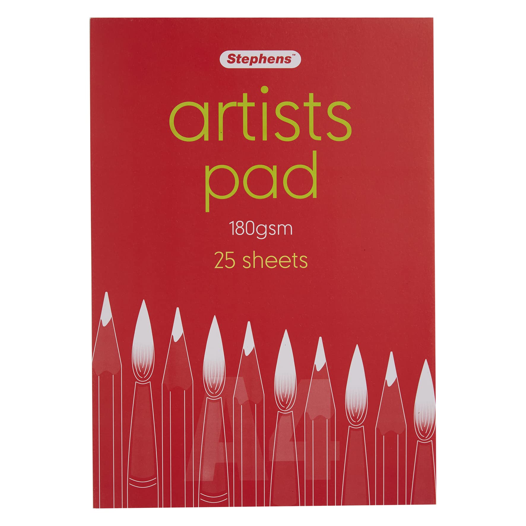 Stephens Artists Paper Pad A4 180gsm 25 Sheets, Ideal Paper Book For Art, Sketch, Writing, Colouring, Tracing Or As A Notebook, Suitable For Adults And Kids, For School, Office And Home Use