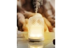 Onaboviva Essential Oil Diffuser – 2.4MHz Ultrasonic Aromatherapy Diffuser, Health Night Light, Timer & Auto Shut-Off, BPA-Free, 120ml Glass Oil Diffuser for Home, Office, Spa, Yoga