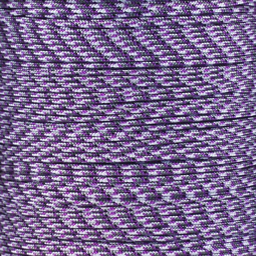 Paracord Planet 43kg Paracord – 1 Strand Type I Parachute Cord for Outdoors and DIY – Purple Camo (30 m)