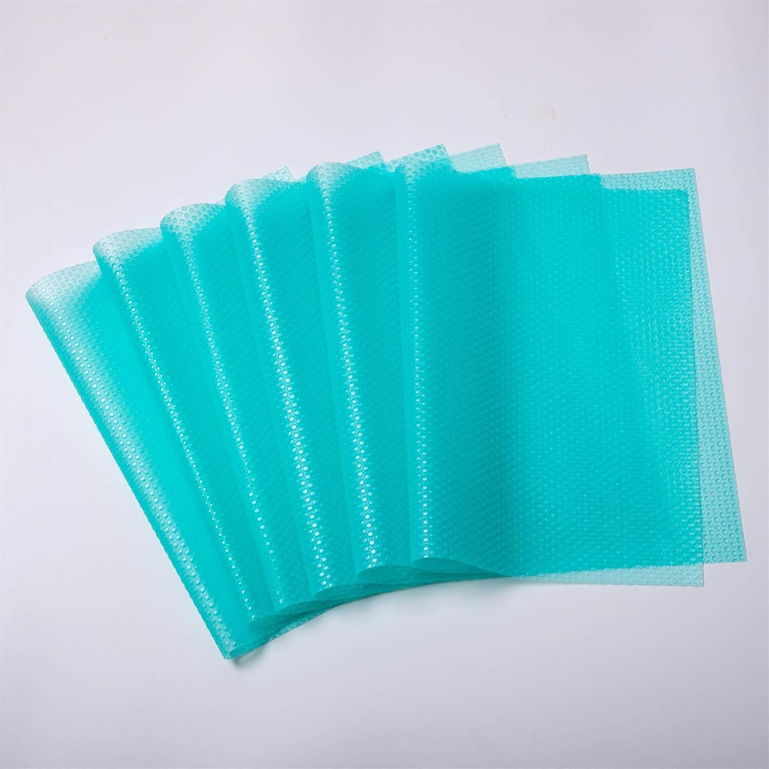 Bloss 6pcs Refrigerator Mats Shelf Liners, Plastic Refrigerator Liners