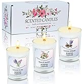 Scented Candle Gift Set Home Decor Soy Candles for Bath and Body Works, 3 Votive Candles for Women and Men Birthday, Valentine, Christmas, Anniversary Aromatherapy Gifts