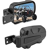 KEMIMOTO UTV Side Mirrors, Adjustable Surface Folding Aluminum Special Clamp Side View Mirrors Compatible with 2014-2023 Polaris RZR XP 900 1000 Turbo Trail UTV Bolt Mount Accessories #2881198