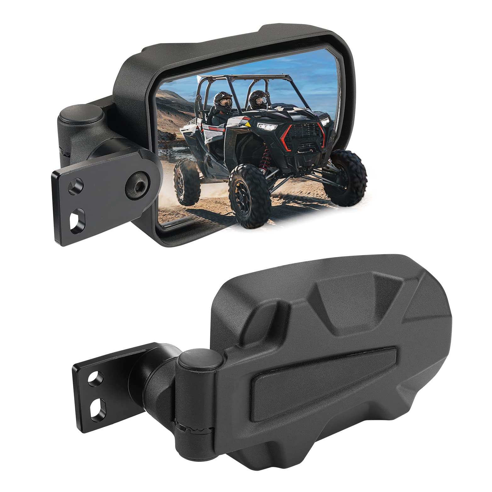 thumbnail image 2 of OUMURS 1.75" Rear & Side View Mirror Set For UTV – Fits Polaris RZR, Yamaha YXZ, Kawasaki Teryx With 1.75" Roll Bars 2 of 4