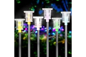 ALFIOT Solar Garden Lights, Solar Pathway Lights Solar Outdoor Lights Waterproof and Ultra-Bright LED Landscape Lighting, Solar-Powered Illumination Decorative Firefly Lights（6 Pack）…