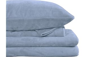 Viviland Plush Micro Fleece Queen Bed Sheet Set - Soft Fuzzy Polar Fleece Velour Velvet Sheets - Extra Warm Winter Fleece Bed