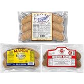 Boudin Sampler Kit, Pack of 3, Assorted Cajun Pork and Rice Boudin Links