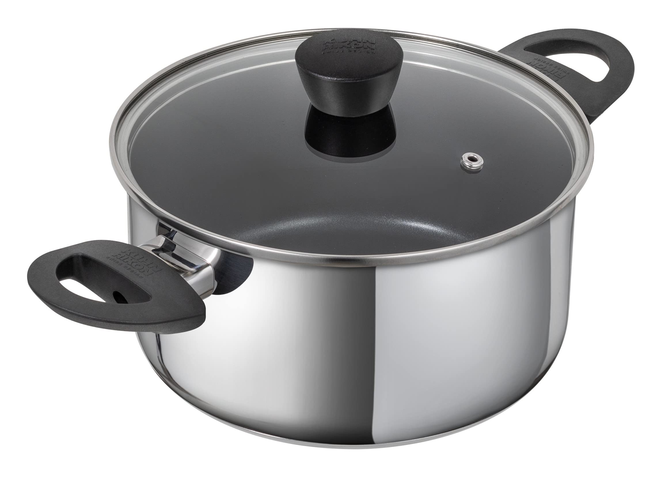 KUHN RIKON Classic Induction Non-Stick Stainless Steel Casserole Pot, 3 Litre/20 cm