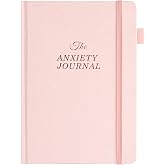 JUBTIC Guided Anxiety Journal, CBT Mental Health Journal, Pink, A5 | Journal Prompts for Self Care &amp; Stress Relief, Cognitive Behavioral Therapy, Wellness Gift for Women &amp; Men