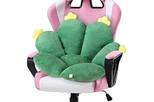 Ditucu Cute Cactus Shaped Chair Cushion Comfy Seat Cushions Kawaii Gaming Chair Cushion 29 x 23 inch Lazy Sofa Office Floor Stuff Pillow Pad for Gamer Room Decor